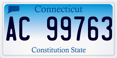 CT license plate AC99763
