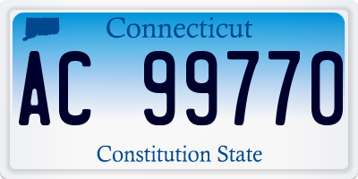 CT license plate AC99770