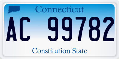 CT license plate AC99782