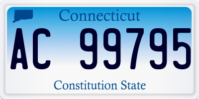 CT license plate AC99795