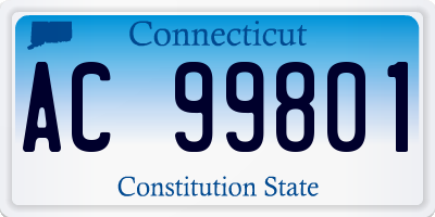 CT license plate AC99801