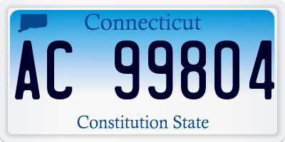 CT license plate AC99804