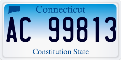 CT license plate AC99813