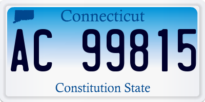 CT license plate AC99815