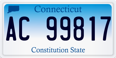 CT license plate AC99817