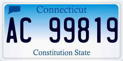 CT license plate AC99819