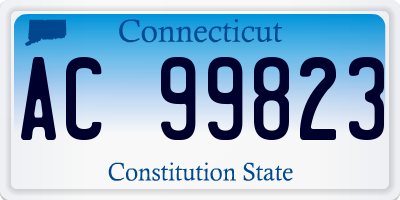 CT license plate AC99823