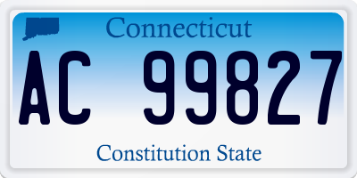CT license plate AC99827