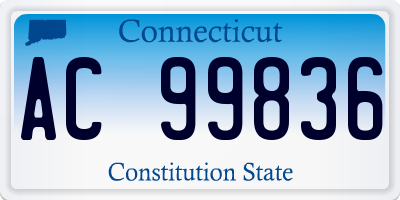 CT license plate AC99836
