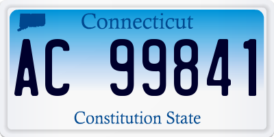 CT license plate AC99841