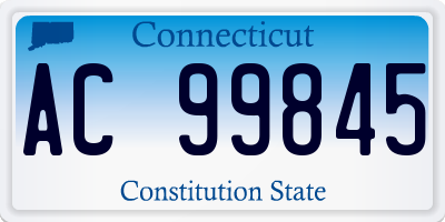 CT license plate AC99845