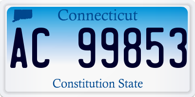 CT license plate AC99853