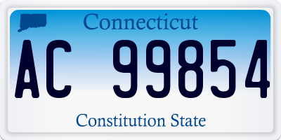 CT license plate AC99854
