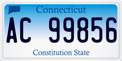 CT license plate AC99856