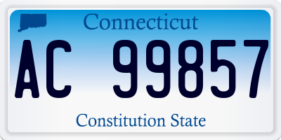 CT license plate AC99857