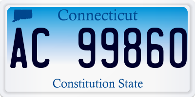 CT license plate AC99860