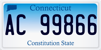 CT license plate AC99866