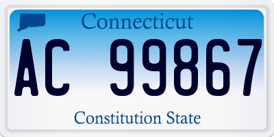 CT license plate AC99867