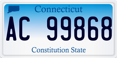 CT license plate AC99868