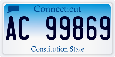 CT license plate AC99869