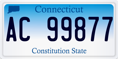 CT license plate AC99877