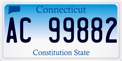 CT license plate AC99882