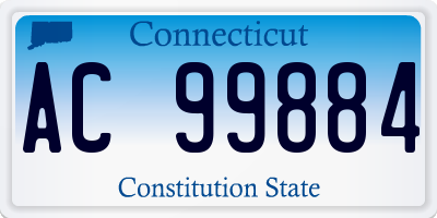 CT license plate AC99884