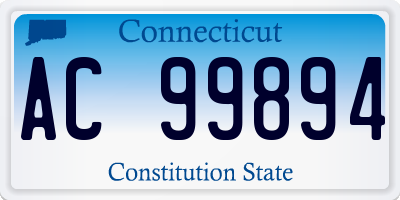 CT license plate AC99894