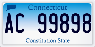CT license plate AC99898