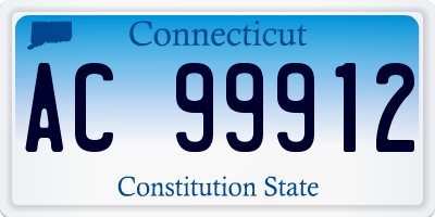 CT license plate AC99912