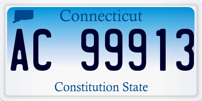 CT license plate AC99913