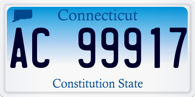 CT license plate AC99917