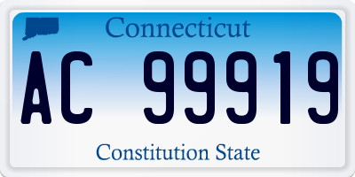 CT license plate AC99919