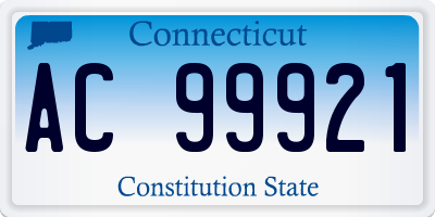 CT license plate AC99921