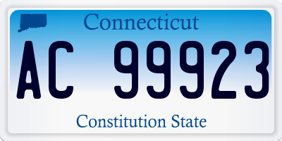 CT license plate AC99923