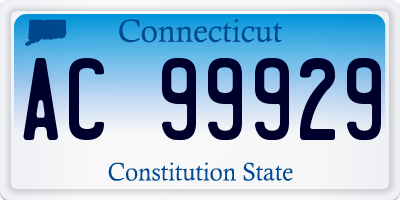 CT license plate AC99929