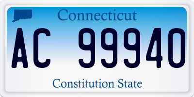 CT license plate AC99940