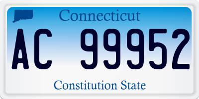CT license plate AC99952