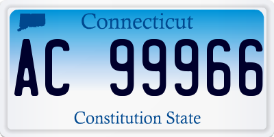 CT license plate AC99966