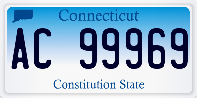 CT license plate AC99969