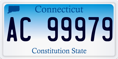 CT license plate AC99979