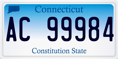 CT license plate AC99984