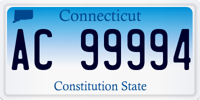 CT license plate AC99994