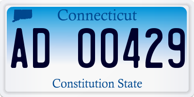 CT license plate AD00429