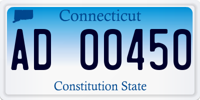 CT license plate AD00450