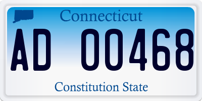 CT license plate AD00468