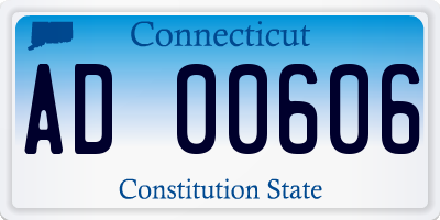 CT license plate AD00606