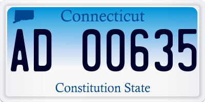 CT license plate AD00635