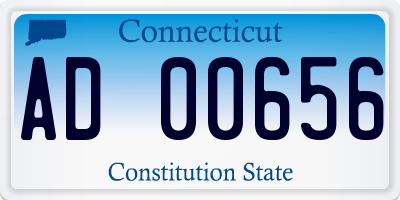 CT license plate AD00656
