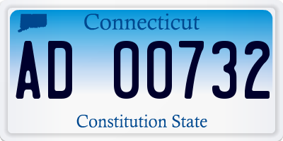 CT license plate AD00732